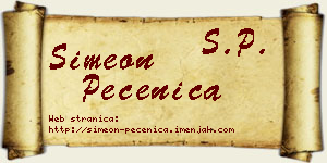 Simeon Pečenica vizit kartica